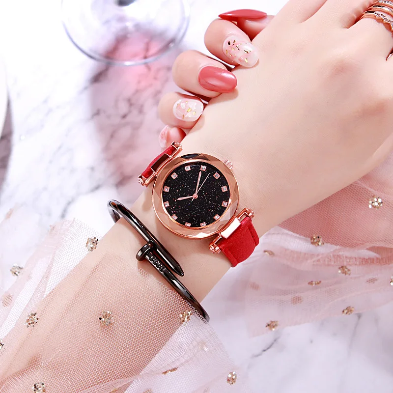 

Korean-style Fashion Ladies' Watch Students Korean-style Star Simple Fashion Casual Glorious Retro Watch