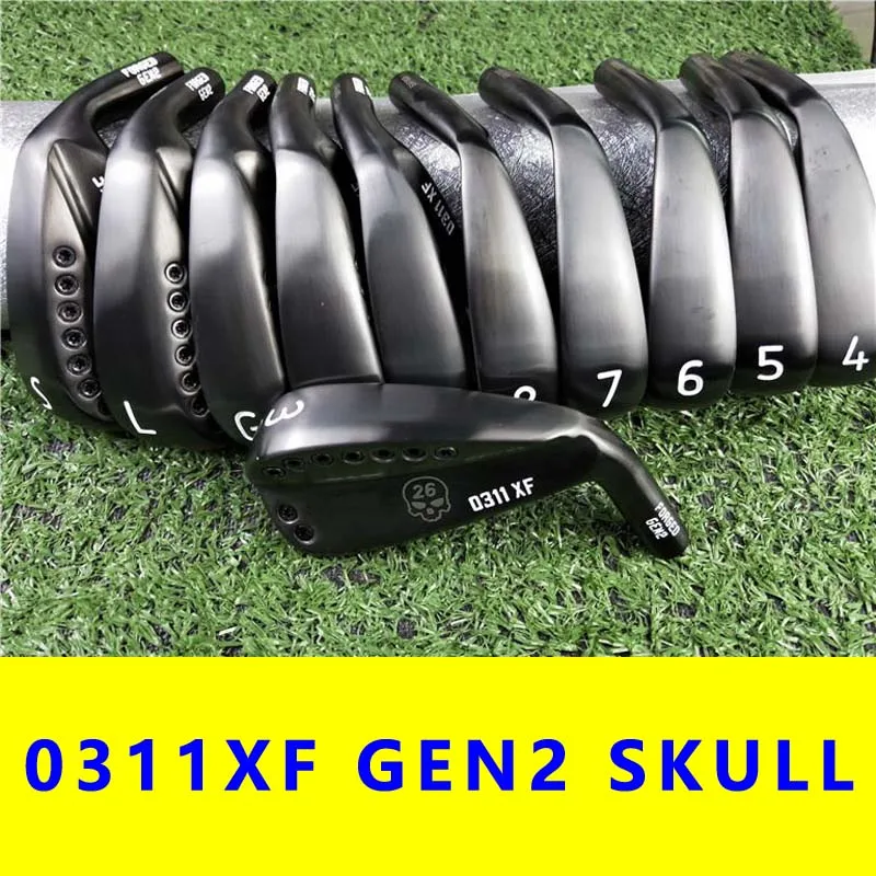 0311XF GEN2 череп кованые Гольф железные клюшки для гольфа набор железа 3-9 Вт 8 шт. сталь графит черный вал Драйвер Фарватер Гибридный Клин клюшки