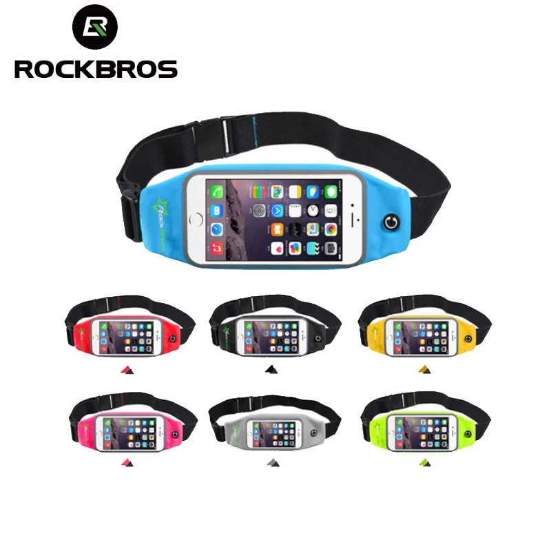 ROCKBROS сенсорный экран водонепроницаемые спортивные велосипедные поясные сумки