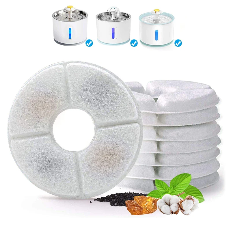 Recambio de filtro de carbón activado para comederos automáticos de perros y gatos, dispensador de agua potable para perros de compañía