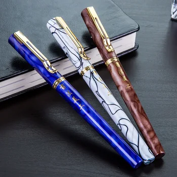 

12pcs/pack Charming Metal Fountain Pen 0.5mm F/Bent Nib Ink Pens Student Calligraphy Painting Writing Stationery School Supplies