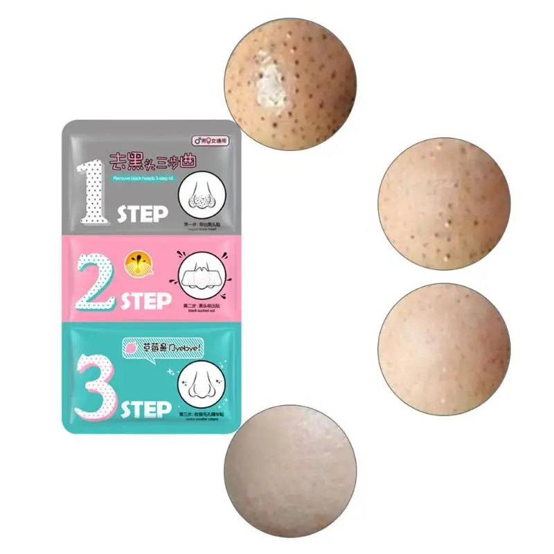 Remove Blackhead 3 Steps T Area Care Deep Clean Pores Blackhead Nose Patch