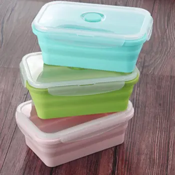 

New Large Capacity Silicone Portable Lunch Box 750ml Microwave Oven Bowl Bento Box Food Storage Lunch box