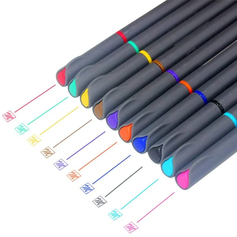 

12/24/36/48/60 Colors Fineliner Color Pen Set for Manga Drawing Pen Sketch Color Hook Line Pen Student School Supplies