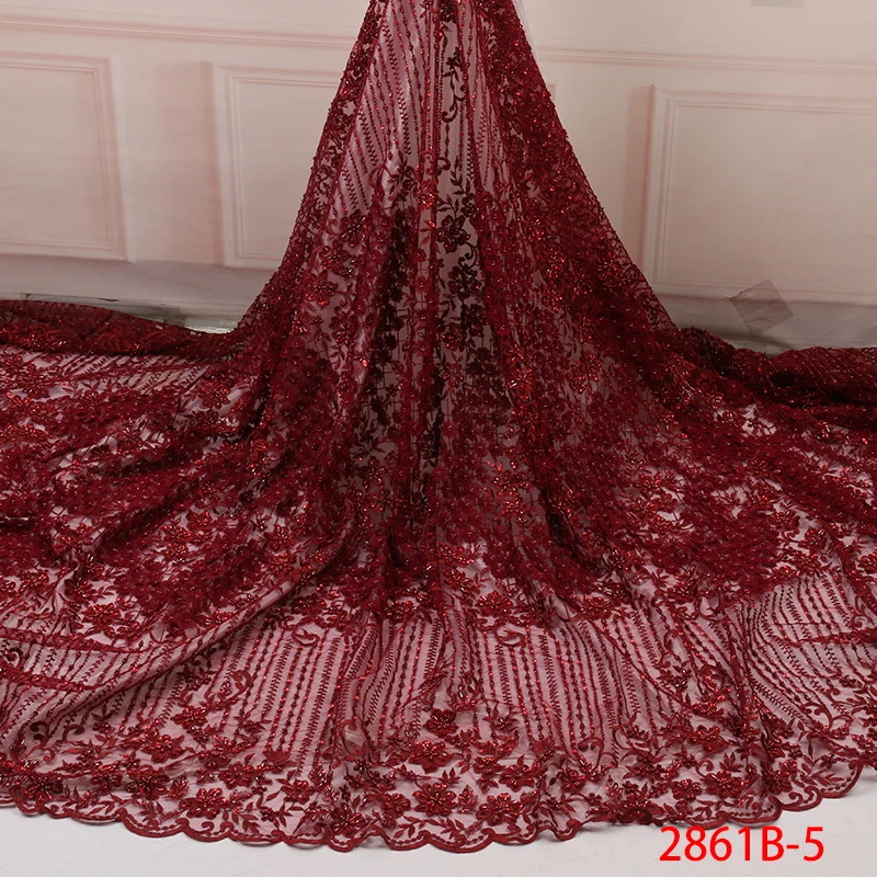 Высокое качество 3D Цветочная аппликация вышитая кружевная ткань французская роскошная кружевная ткань для свадебного платья AMY2861B-1