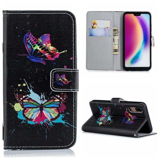 Кожаный бумажник чехол для huawei P30 P20 Pro Y5 Y6 Y7 Y9 P Smart Honor 20 10 Lite10i 9X 8A 8C 8X8 S Тарельчатая крышка чехол - Цвет: 04