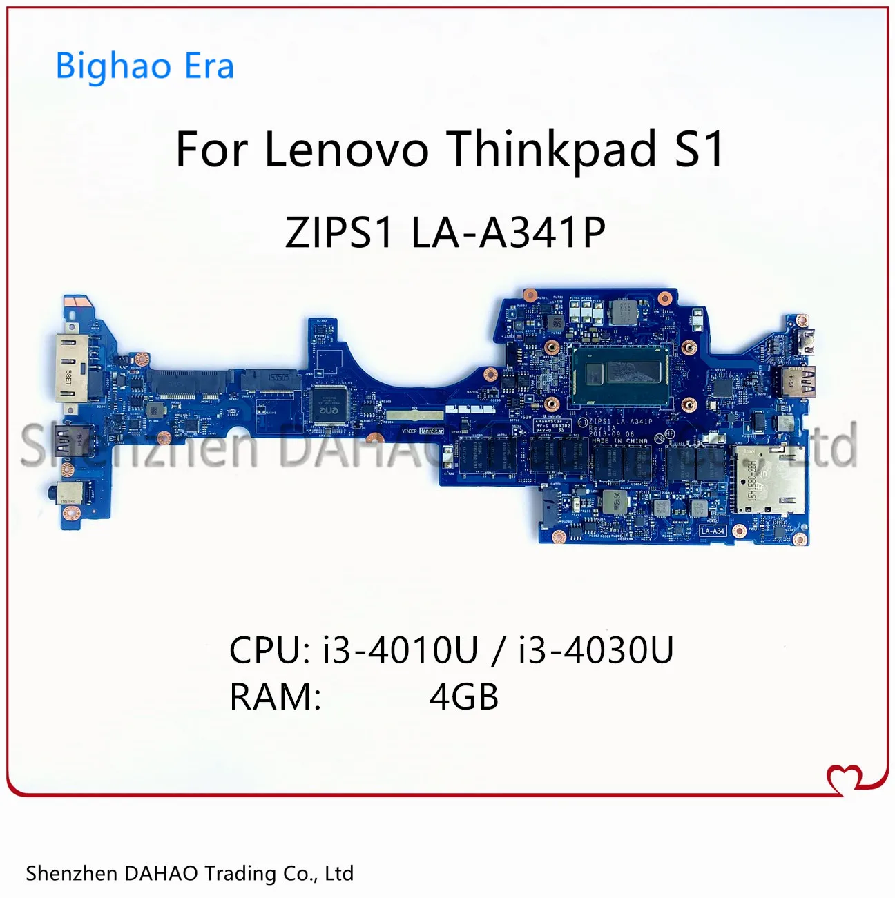 For Lenovo Thinkpad Yoga S1 Laptop Motherboard ZIPS1 LA-A341P With i3-4010U/4030U 4GB-RAM FRU 00HW075 04X5232 00HT115 100% Test |
