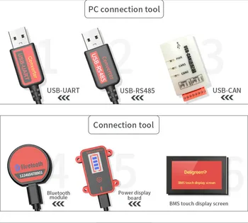 Accesorios para DALY BMS, Deligreen, HEYO, MGOD inteligente BMS, Bluetooth LCD UART MONITOR CABLE CAN RS485 CANBUS 1