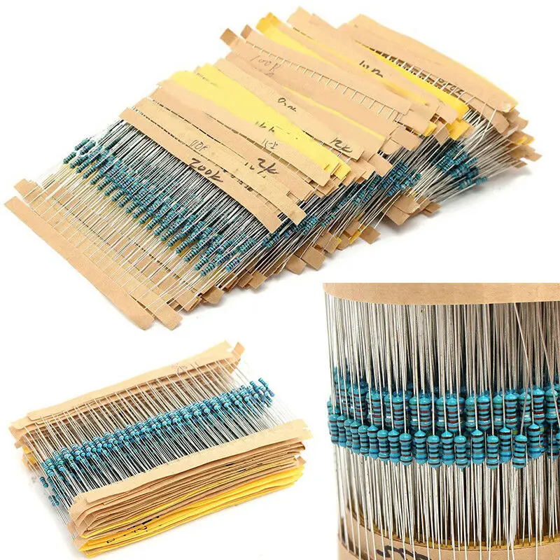 Replacement Metal Film Resistors 3120pcs 156 Values 1/4W Assortment Kit Set Wear-resistant