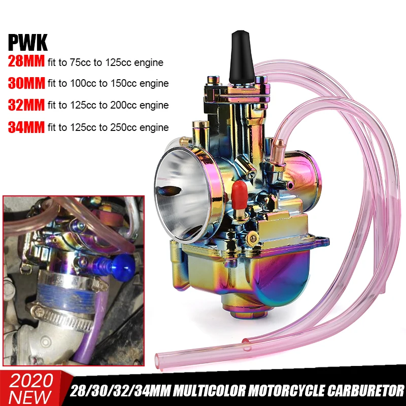МОТОЦИКЛ КАРБЮРАТОР 28 мм 30 мм 32 мм 34 мм 2 т 4 т PWK для ATV Suzuki Yamaha Honda Универсальный 90cc-250cc 1/2/4 цилиндровые двигатели