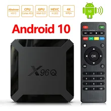 

2020 Tv Box Android 10 X96Q 4K HDMI-compatible 2.4G Wifi Allwinner H313 Quad Core Smart Tv Box Media speler 16Gb X96 Smart-Tv