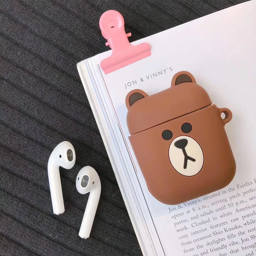 B8 Для Airpods чехол 1/2 милый мультяшный защитный чехол Роскошный для Air pods беспроводной чехол для наушников для Apple Airpods 2 силиконовый чехол - Цвет: B8