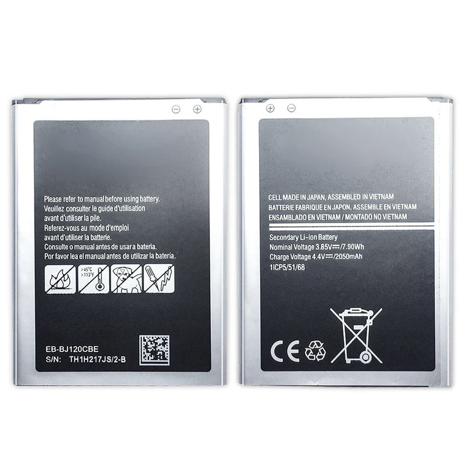 Батарея EB-BJ120CBE для Samsung Galaxy J1 J3 2016 J120 J120F J120A J120T мобильный телефон EB BJ120CBE J2 Prime J5 J6 J7