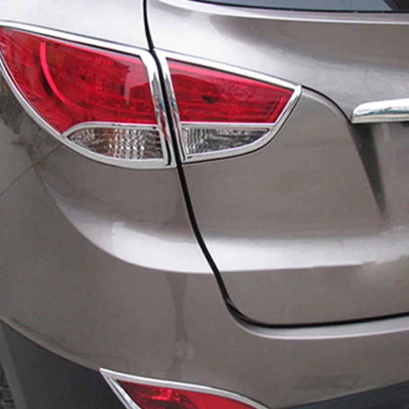 Для hyundai Tucson IX35 2010- Высокое качество ABS хром задний фонарь лампа капот украшения Накладка аксессуары 4 шт./компл