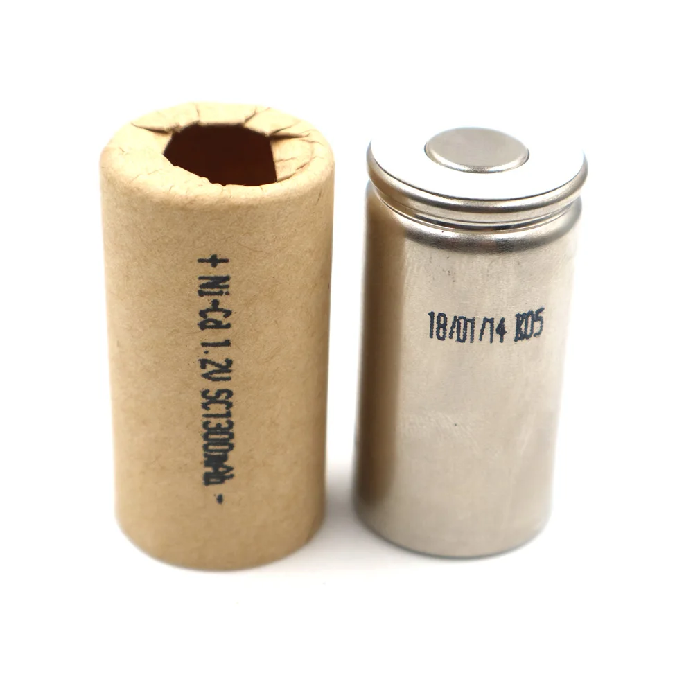 C&P SC1300mAh NI-CD Rechargeable Power Tools Battery Cell Discharge Rate 15C 20A SC1.3Ah Sub-C 1.2V NICD Toy Car power tool battery rechargeable battery