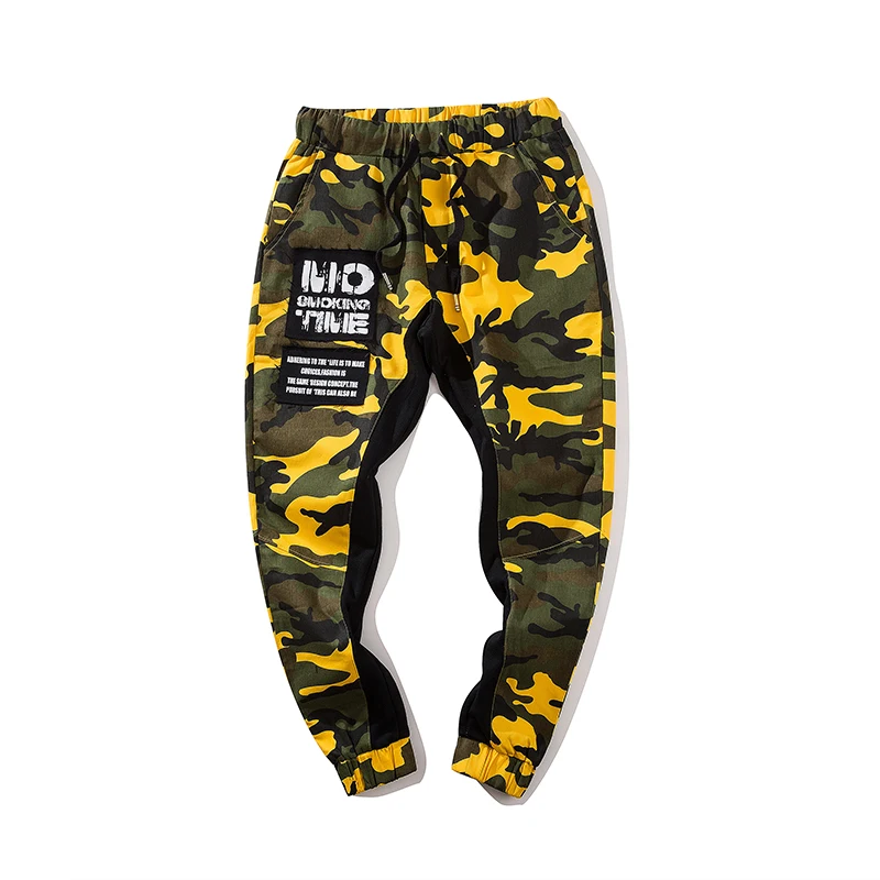Nueva Moda hombre camuflaje pantalones хип-хоп Лоскутные camuflaje militar Cargo Pantalones Hombre повседневные штаны для улицы