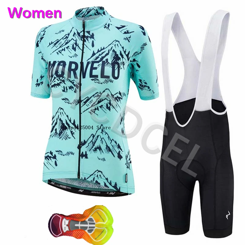 Morvelo одежда для велоспорта Pro Team Road MTB Bike Racing одежда быстросохнущая Женская одежда для велоспорта - Цвет: Cycling set 03