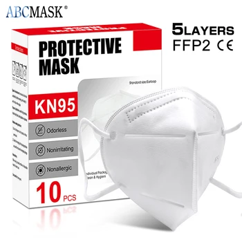 

6K DHL Fast shiping 5-layer KN95 face mask safer ce certification ffp2 masks dustproof anti-Fog antivirus protective mouth Mask