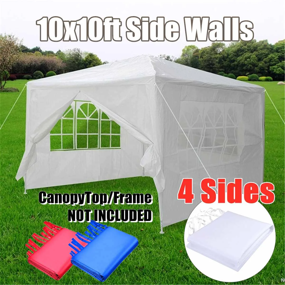 

3x3m Oxford Cloth Party Tent Side Walls Waterproof Garden Patio Outdoor Canopy Sun Wall Sunshade Shelter Tarp Sidewall Sunshade