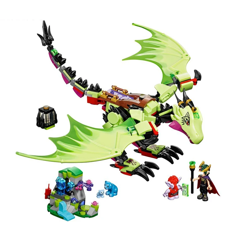 

10695 Elves Compatible Legoinglys Friend The Goblin King's Evil Dragon Building Blocks Bricks Toys Model Girl 41183 Kids Gift