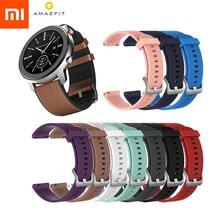 Модный ремешок для Xiaomi Mijia Amazfit GTR 47 мм Smartwatch Стильный Простой в использовании текстурный и PU ремешок для повседневного использования