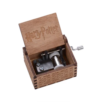 

Drop Shopping Wooden Carved Music Box Hand-cranked Musical Box Potter Theme Music Box Birthday Gift Christmas Gift Box Gift