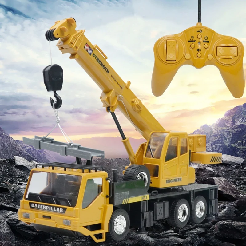 8CH Радиоуправляемый кран Модель Инженерная машина игрушки для детей Brinquedos пульт дистанционного управления грузовой лифт перезаряжаемый подъемный инжиниринг