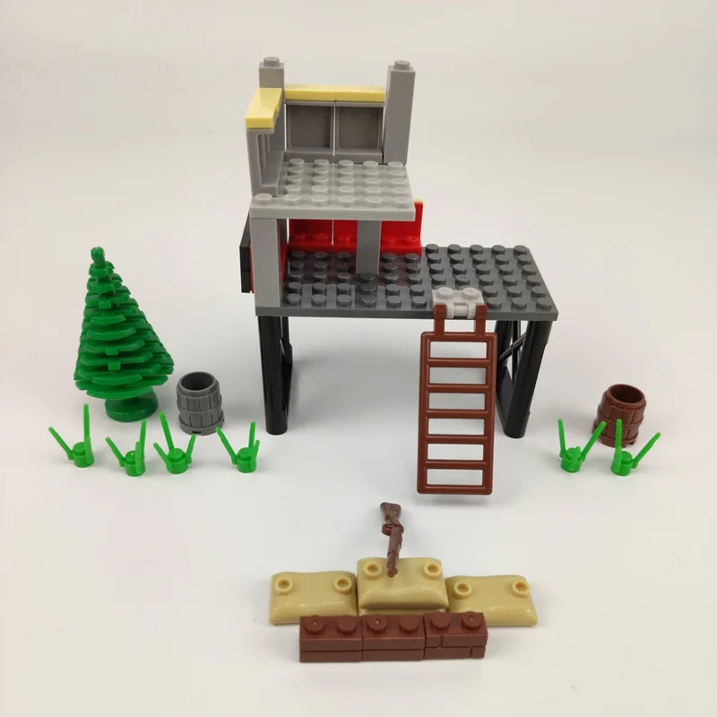 

Legoing Military WW2 The 3 Floors Warning Station Building Blocks Toys For Children Compatible with Military Army Blocks