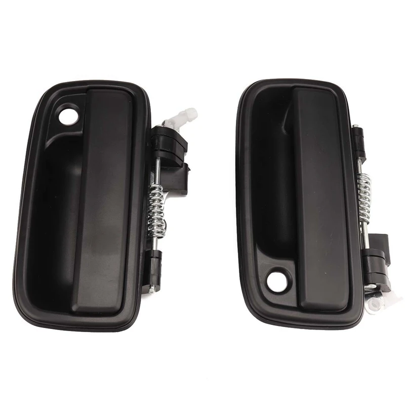 1 Pair Front Outside Door Handle Smooth Black for 95-04 Toyota Tacoma Pickup 69210-35070