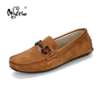 

2020 New Genuine Leather Women Flat Shoes Slip On Woman Loafers Women's Casual Shoes Flats Soft Moccasins Female Footwear