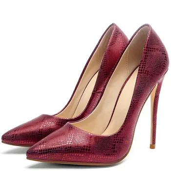 

YECHNE Silver Women High heels Shoes Wedding Party Woman Shoes Green Red Plus Size 33 43 Punch Shoes Sexy Pumps Stiletto