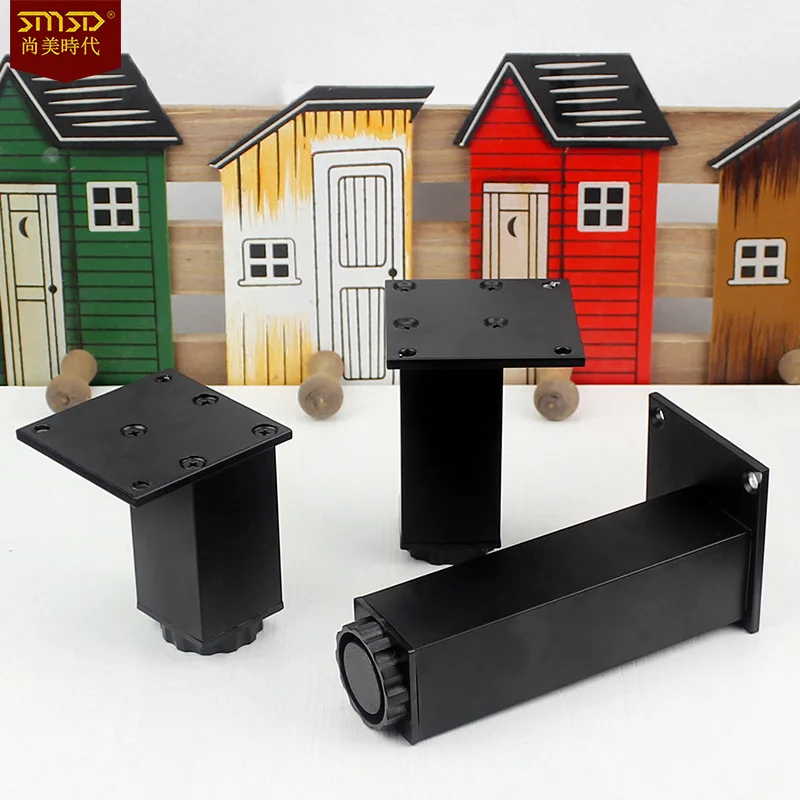 

Manufacturers Direct Selling Black And White with Pattern Adjustable Aluminium Alloy Square Feet Cabinet Leg Furniture Feet Bath