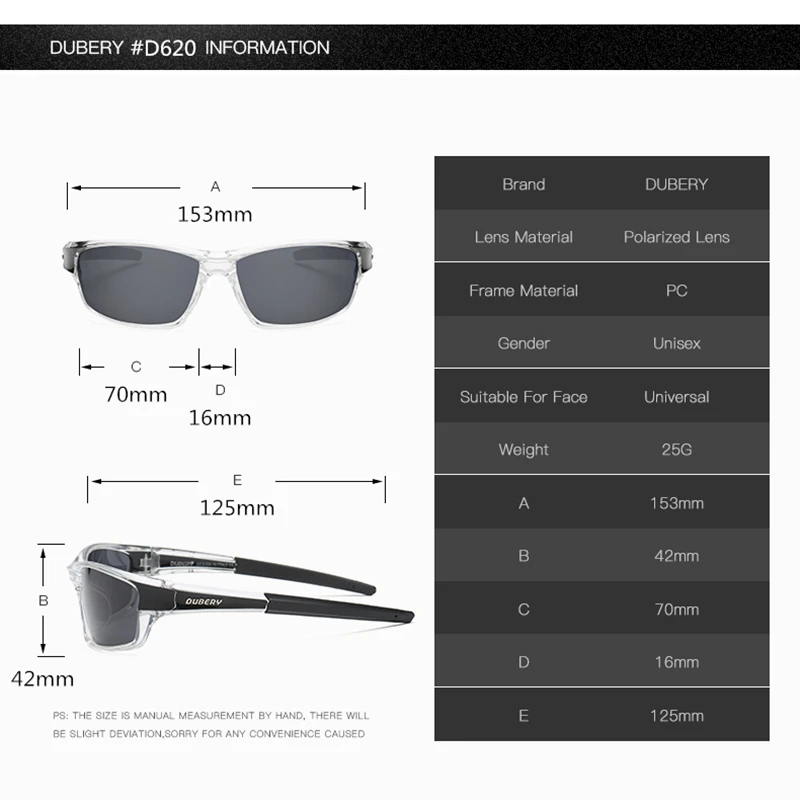 DUBERY, новая мода, поляризованные солнцезащитные очки ночного видения, мужские, квадратные, спортивные, для вождения, солнцезащитные очки для женщин, зеркальные, люксовый бренд, UV400