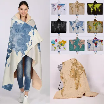 

for Kids,Teens and Adult Blanket, Double Layer Wearable Hooded Blankets,Keep Warm Cloak Office Sofa Travel Thicken blankets Rug