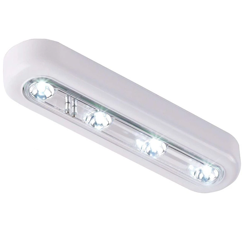 

Press Light 4-Led Tap Closet Lights Stick-On Push Light Wireless Press Sensor Night Light For Closet, Bedroom, Kitchen, Garages,
