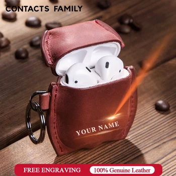 

Luxury Leather Bag For Apple AirPods Bluetooth Wireless Earphone Case Cover For Air Pods 1 2 Funda Cover Charging Box Cases