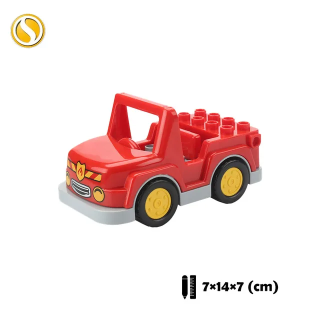 Trailer Car model Airplane Big Building Blocks Vehicle Accessory Compatible Classic Assemble Bricks Children DIY Toys Girl Gift CHE029