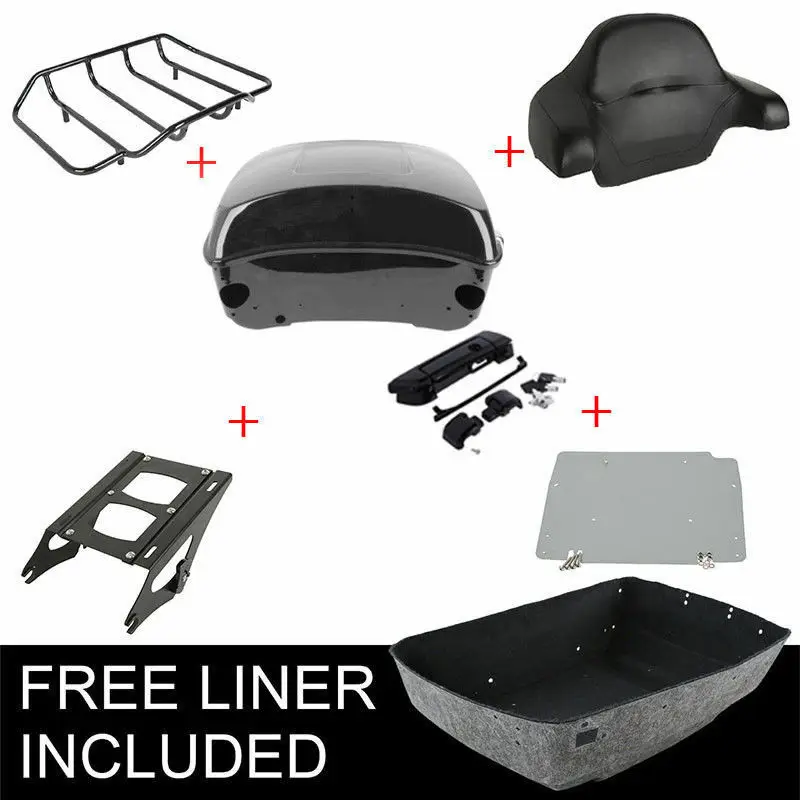 

Motorcycle 13.7" King Trunk Luggage Rack For Harley Touring Tour Pak CVO Road King Street Glide Special 2014-2020 2019