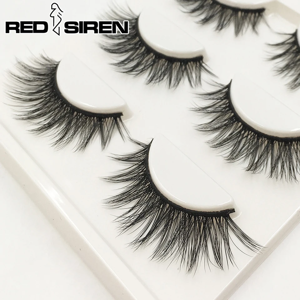 

RED SIREN 3 Pairs Lashes Hot Sale 3d15 Soft Natural 3d Lashes Handmade Faux Mink Lashes Makeup False Eyelashes