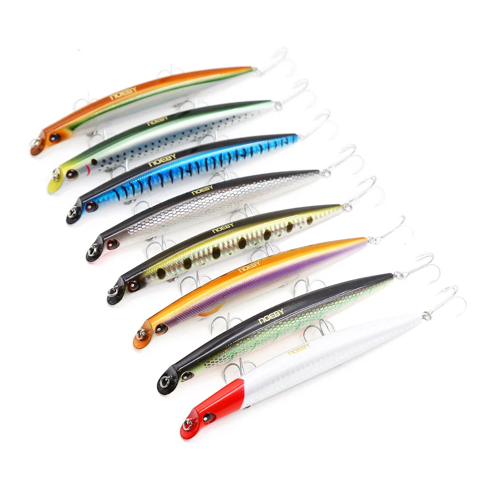 Приманка для рыбалки NOEBY worrble minnow, жесткая приманка для морского окуня, 120 мм, 16 г и 150 мм, 24 г, плавающая Джеркбейт для серфинга, приманки для ловли басов