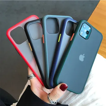 

Simple Matte Case For iPhone 11 Pro XR XS Max 6 8 7 Plus Shockproof Soft TPU Silicone Clear Cover Mint Hybrid For iphone SE 2020