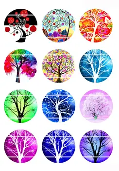 

Handmade Colorful picture Round Glass Cabochons Refrigerator magnet for Necklace Decoration and Phone Chain Accessaries123