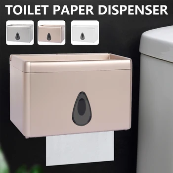 

Toilet Paper Holder Waterproof Wall Mounted Toilet Paper Tray Roll Paper Tube Storage Box Tray Tissue Box Bathroom Accessory