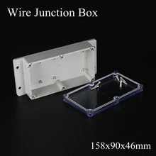 158x90x46 мм ABS пластик IP65 водонепроницаемый распределительная коробка для проводов прозрачный открытый корпус прозрачный разъем проект коробка установлен корпус