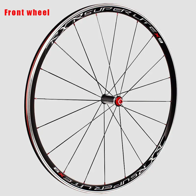 RXR 700C Bike Wheelset Carbon Hub Road Bike Bicycle F&R Wheels Wheelset Clincher Sealed Bearings 7-11 Speed V Brake (18)
