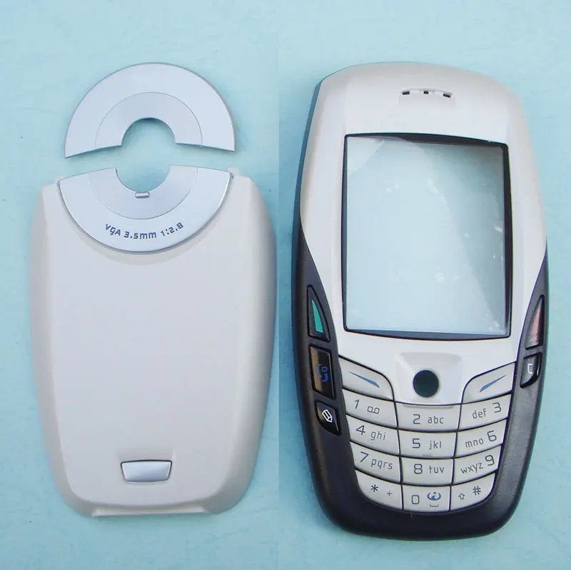 

New White Housing Cover Battery Door with Keypad Keyboard for Nokia 6600