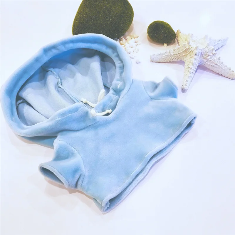 blue Sweatshirt Милая Одежда для кукол, аксессуары, LaLafanfan, кафе, утка, плюшевая игрушка, Kawaii, повязка для волос для девочек, для мытья лица, бега, повязки для макияжа, подарки для девочек - Цвет: blue Sweatshirt