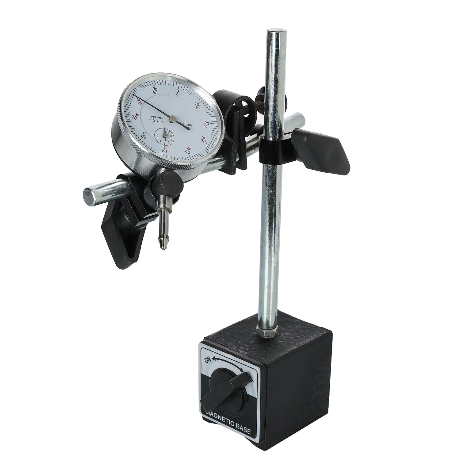 

Magnetic Base Holder Test Gauge Convenient ON OFF Switch For Automotive Double Adjustable Poler Dial Indicator Dial Indecator