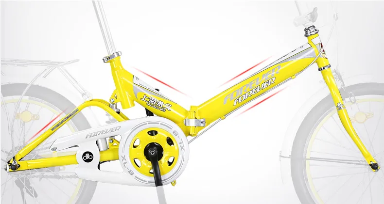 FROEVER 16 дюймов складной велосипед из высокоуглеродистой стали цикл v-образный задний тормоз складной велосипед для студентов и поездок на велосипеде MTB