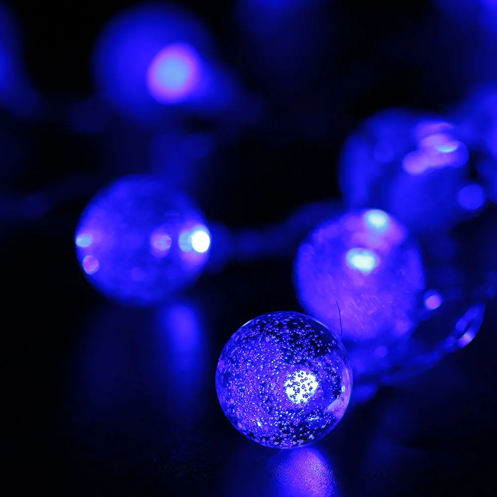 2M 20 LED Crystal Bubble Ball Light String Christmas Halloween Decoration